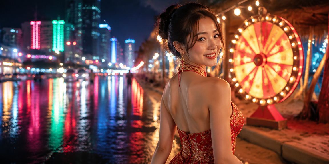Không khí sôi động cá cược và may mắn vào buổi tối tại trung tâm Thành phố Hồ Chí Minh